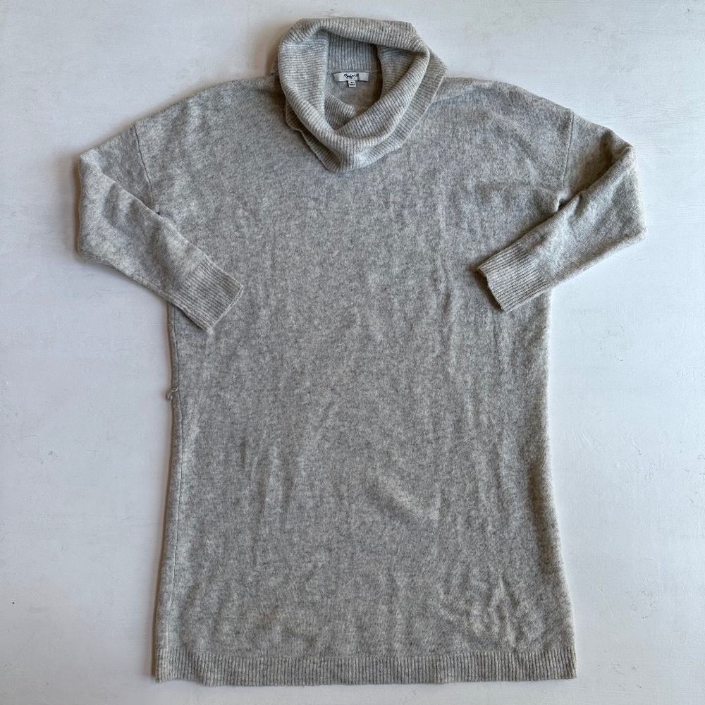 Madewell Grey Turtleneck Sweater Dress